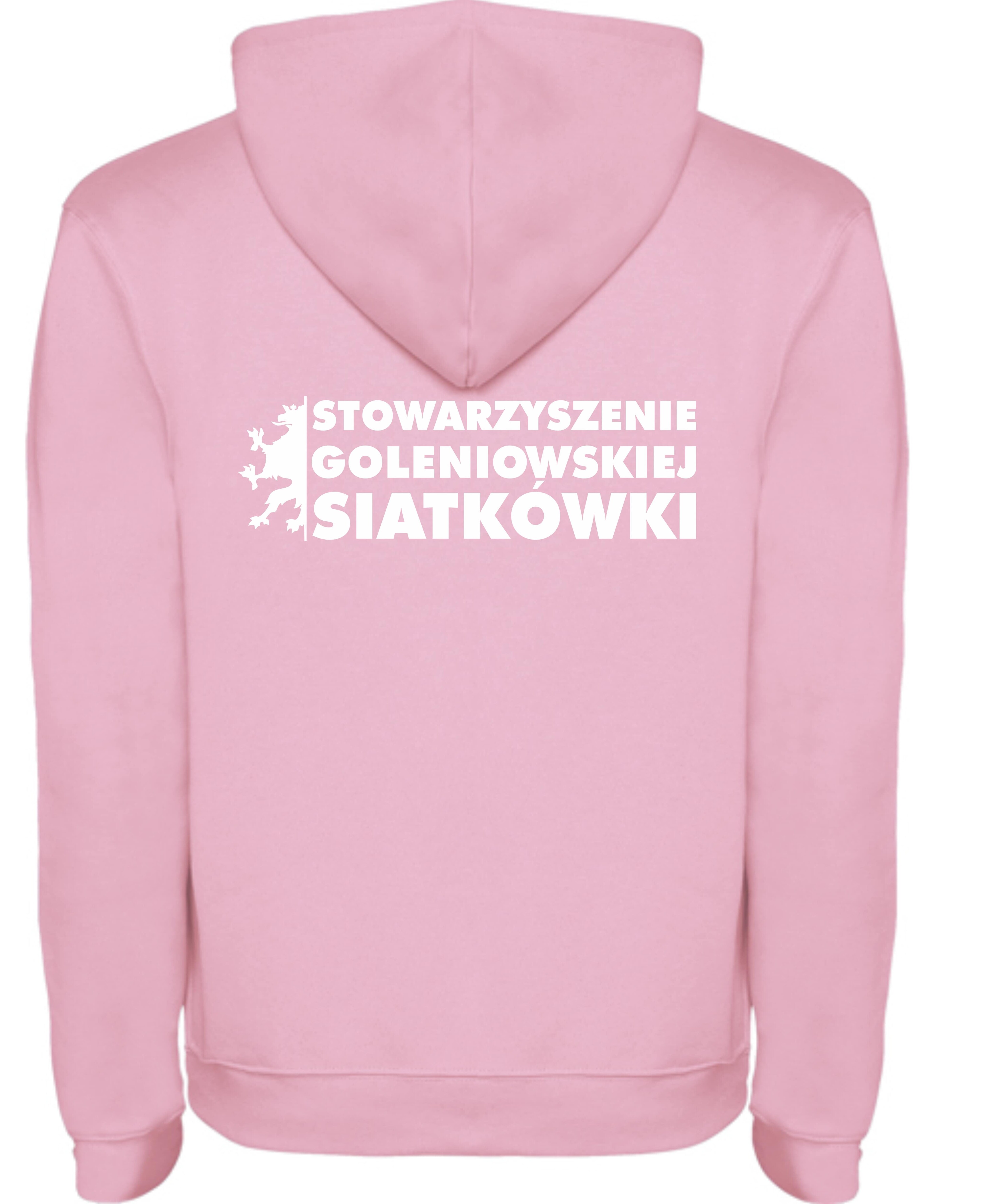 bluza różowa z kapturem