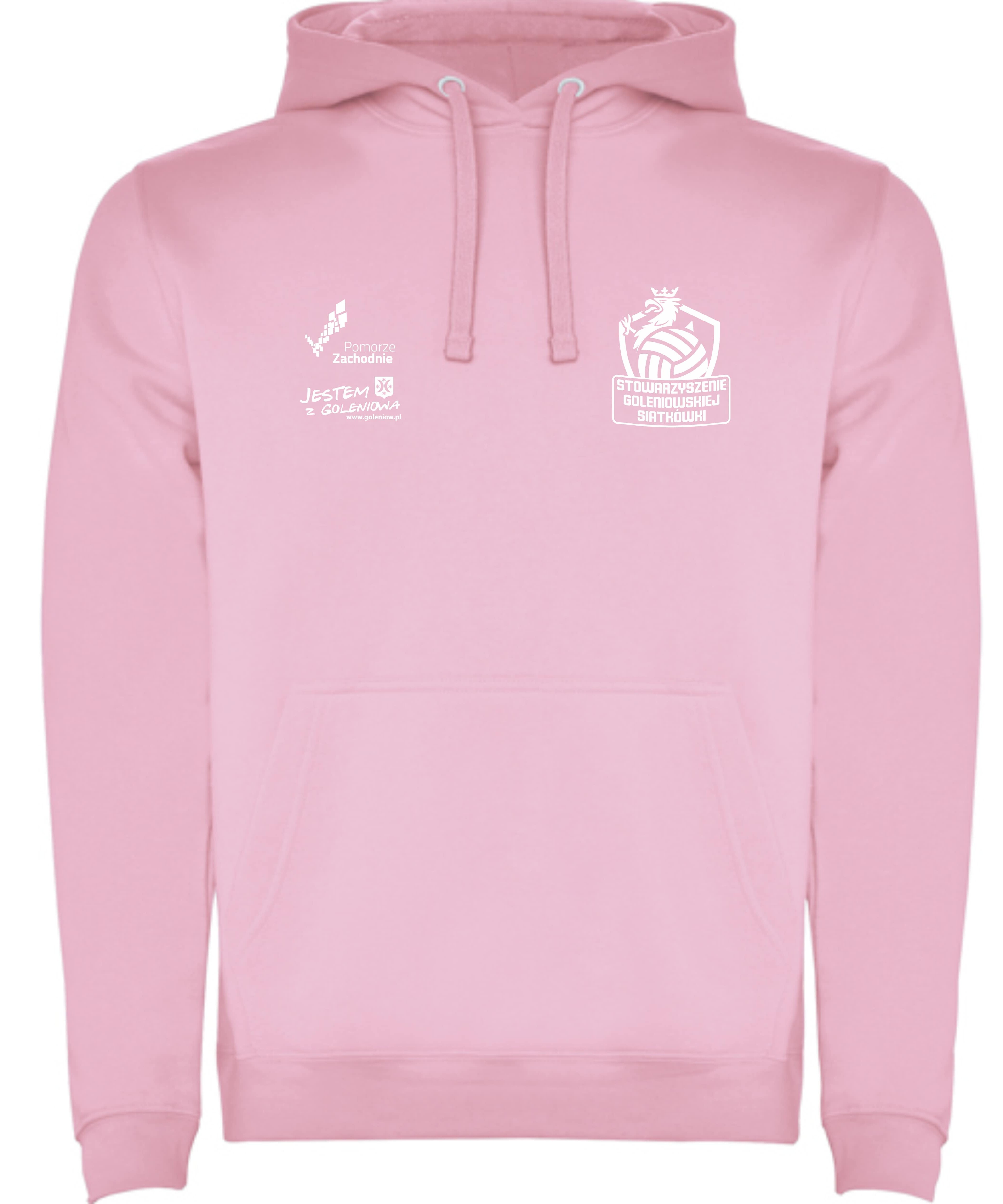 bluza różowa z kapturem